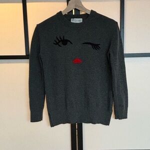 Kate Spade Broome Street Winking Eye
Gray Sweater Womens Size XS